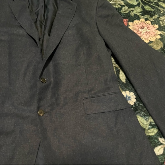 Ralph Lauren Purple Label Mens Navy Wool/Linen/Silk Blend Blazer- Sz 44R (Read) - Picture 11 of 13